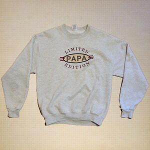 Jerzees, M | Vintage Oversized Sweatshirt Embroidered Funny Text